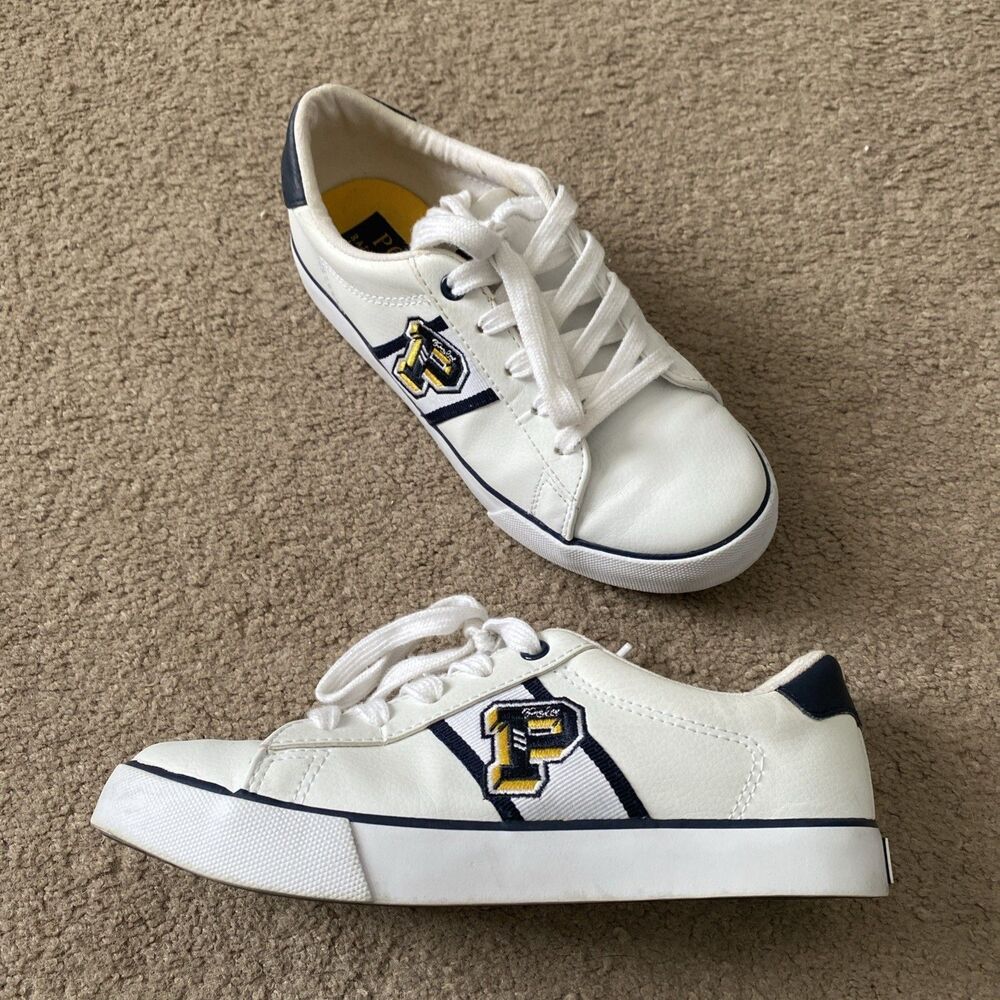 Ralph Lauren Geoff Boys Low-Top Lace-Up Casual and Fashion Sneakers Size 12